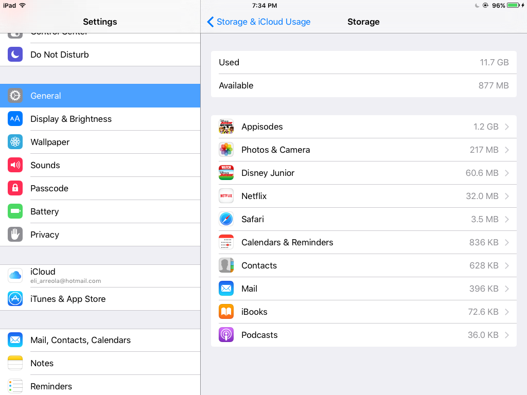 My Ipad mini storage do not add up. - Apple Community