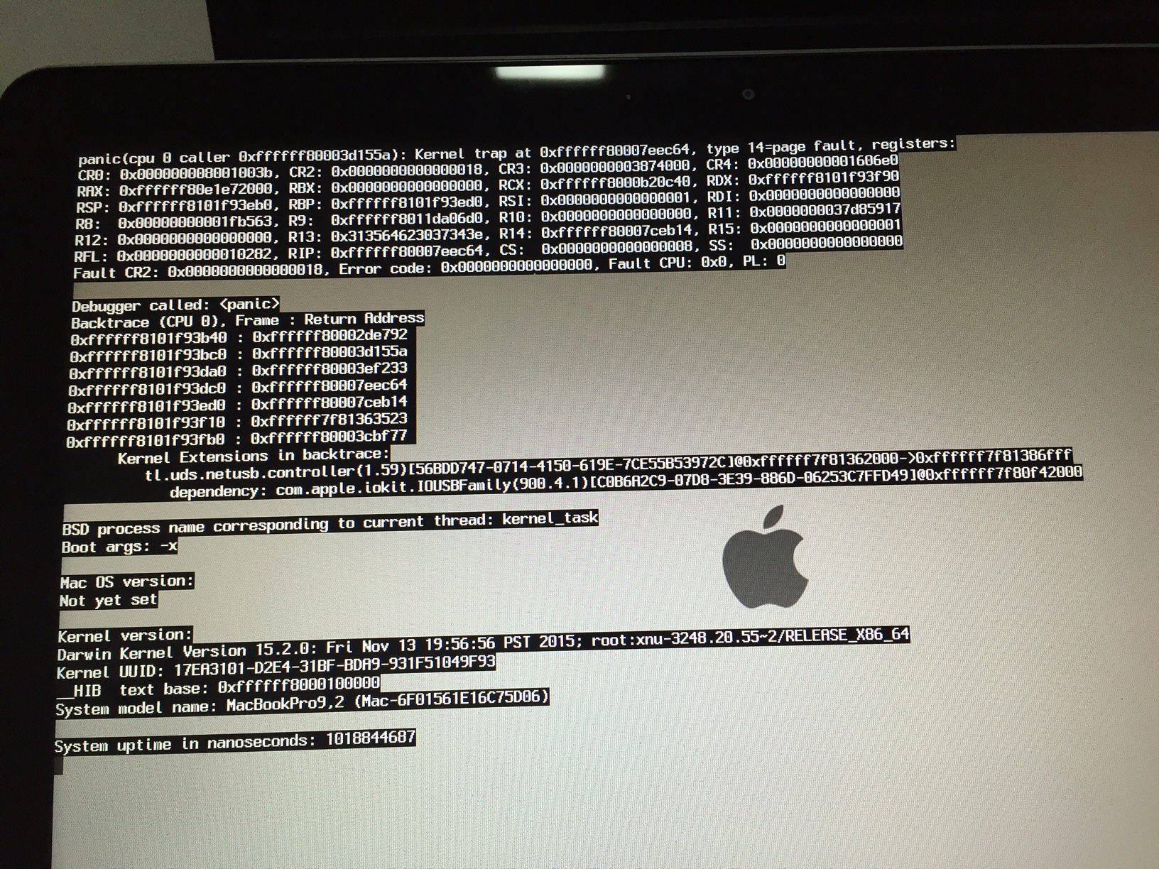 Kernel Panic after install XtraFinder (SIP settings). 