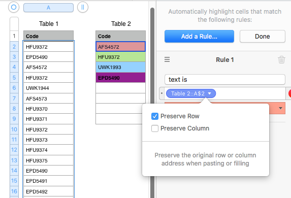 How to compare a cell s content against a Apple Community