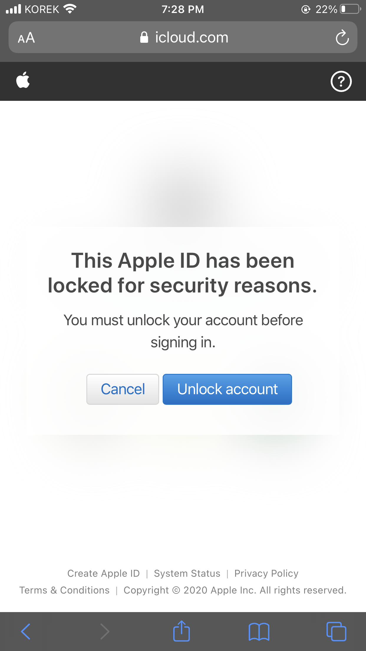 iCloud account is locked Apple Community