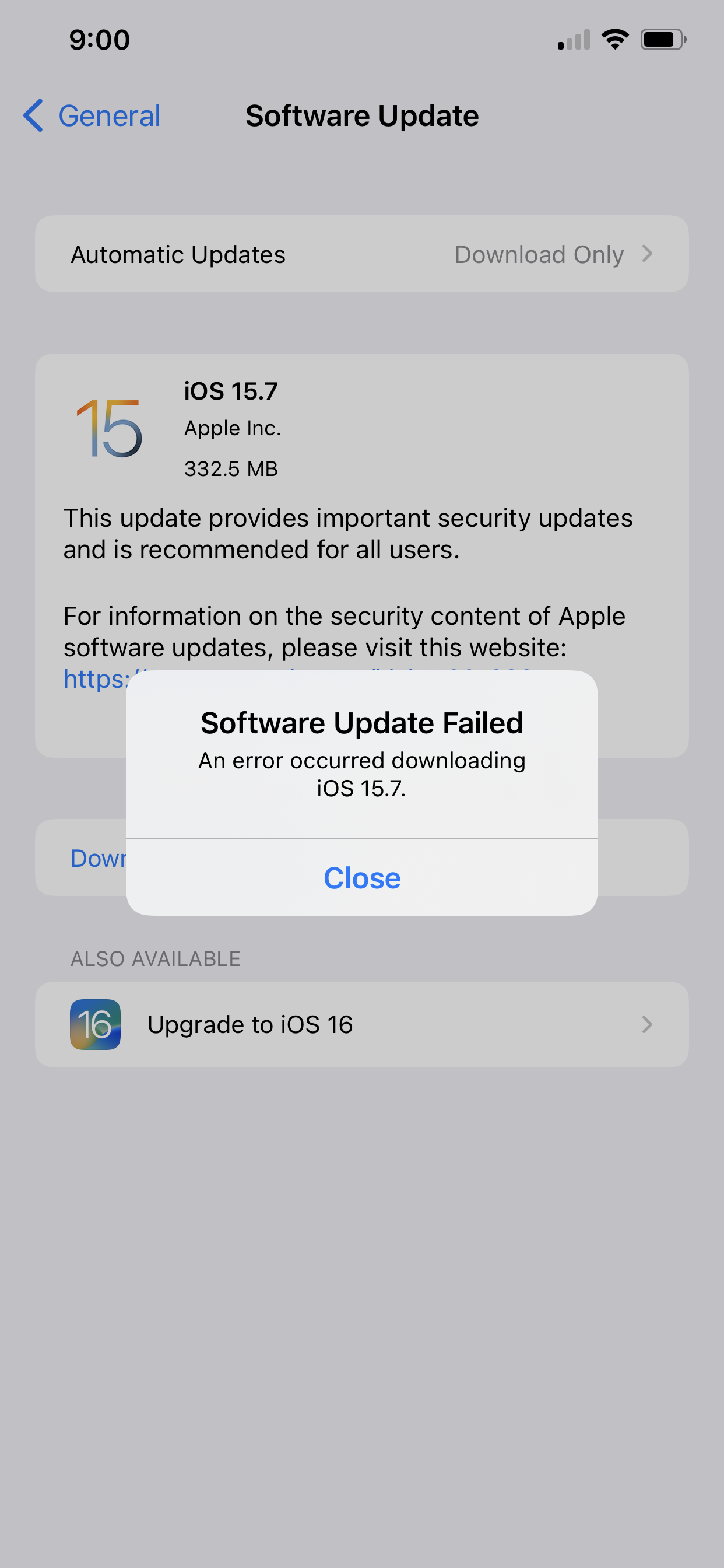 iOS 15.7 Update Failed - Apple Community