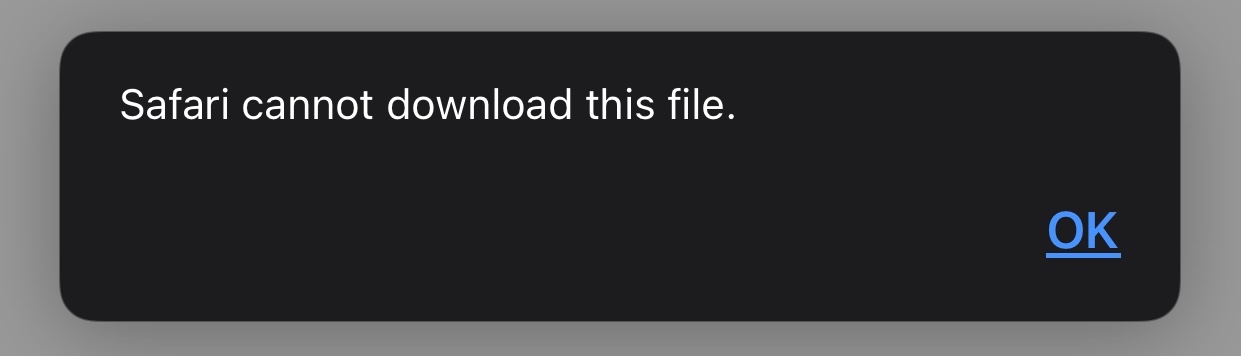 safari cannot download this file wallet iphone