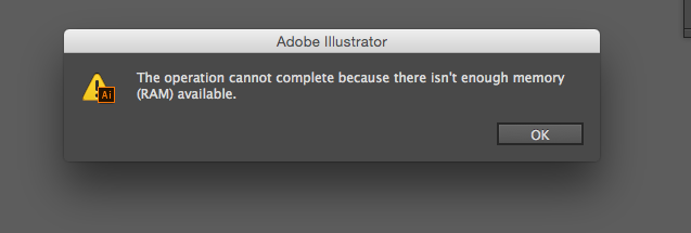 Adobe Illustrator Cc 2015 Not Enough Memo Apple Community