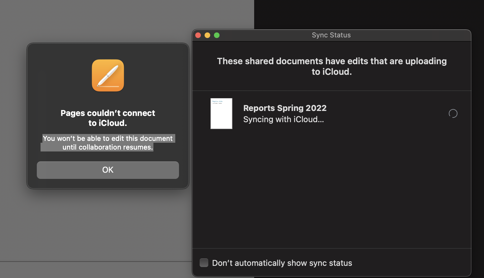 Pages Problem Syncing/collaborate with … Apple Community