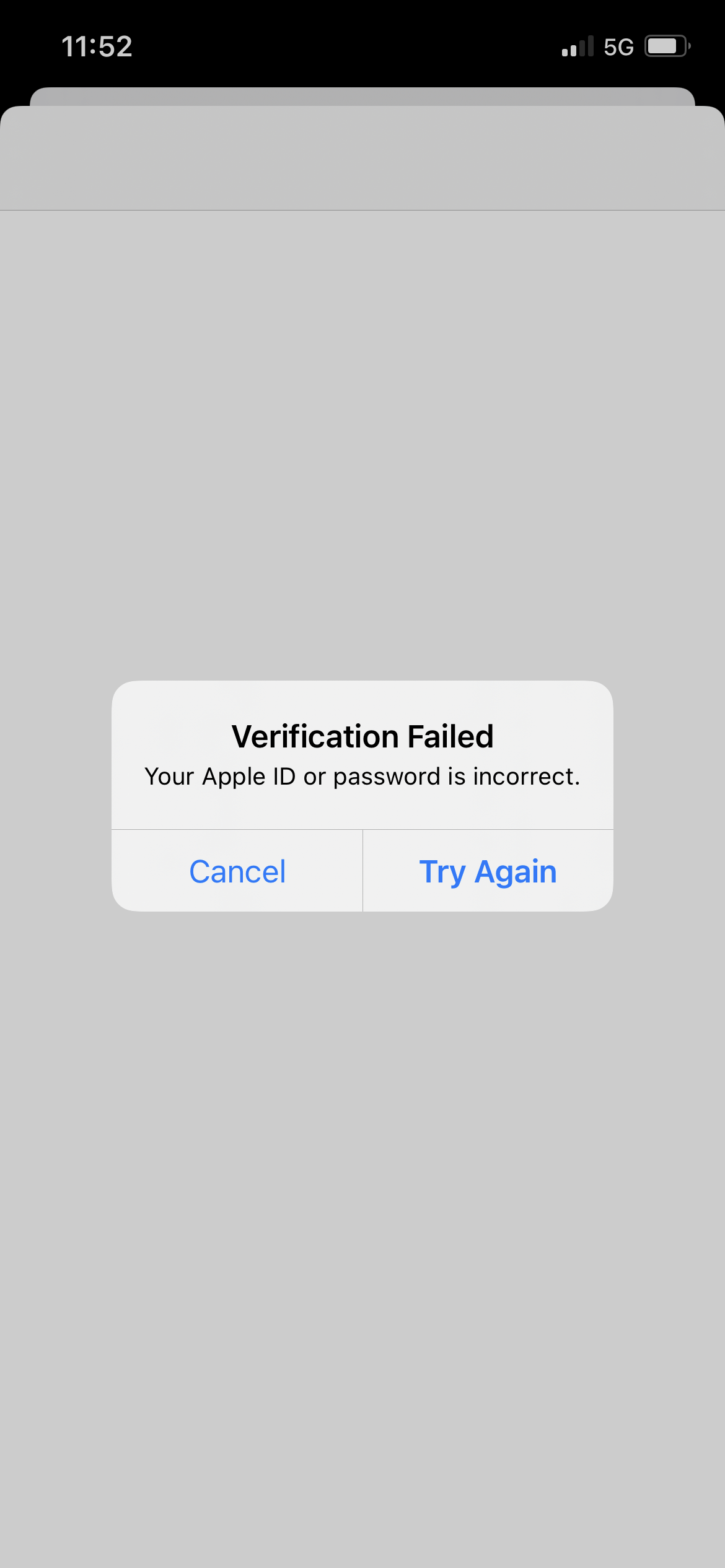 Incorrect username and password when logg… - Apple Community