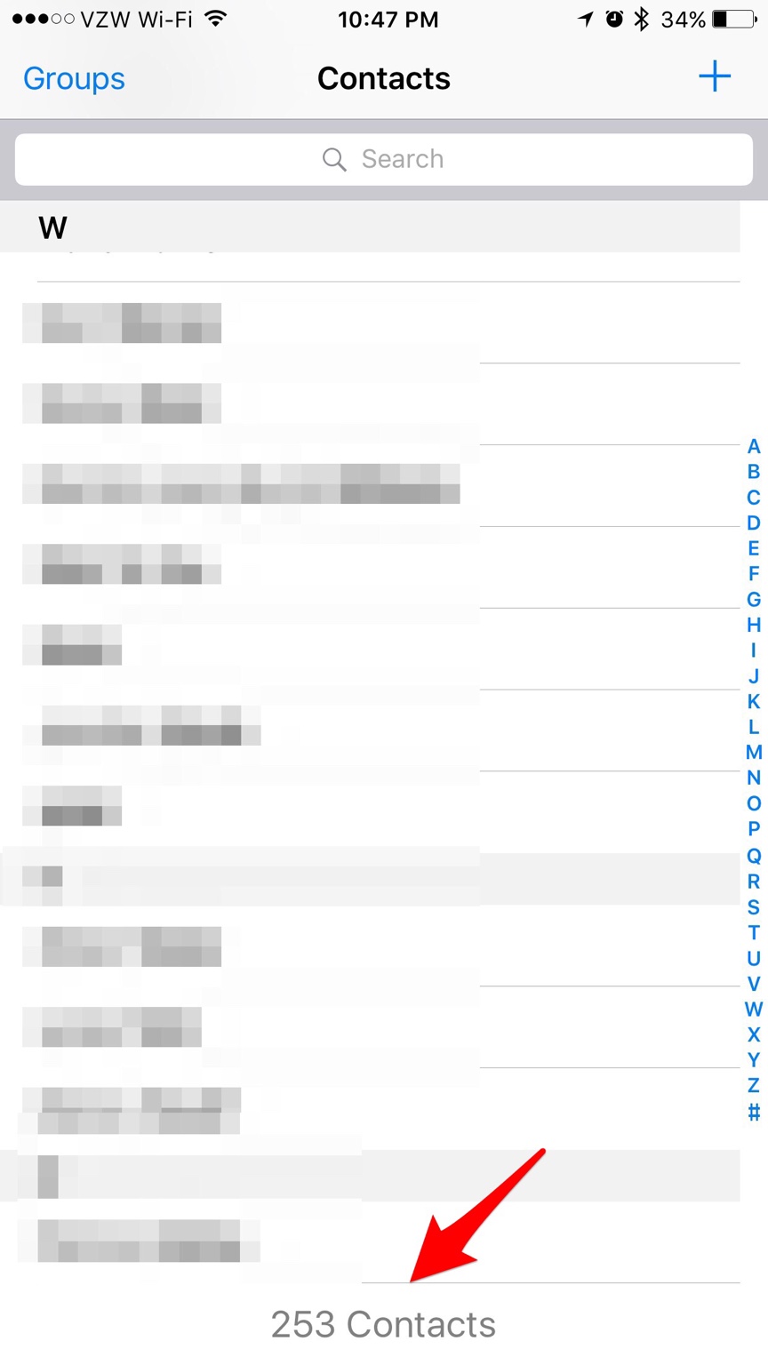 how to find out how many contacts i have - Apple Community