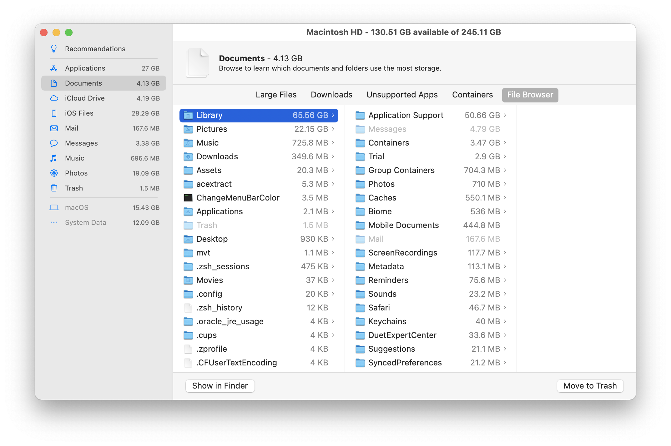 My User Library is over 100GB Apple Community
