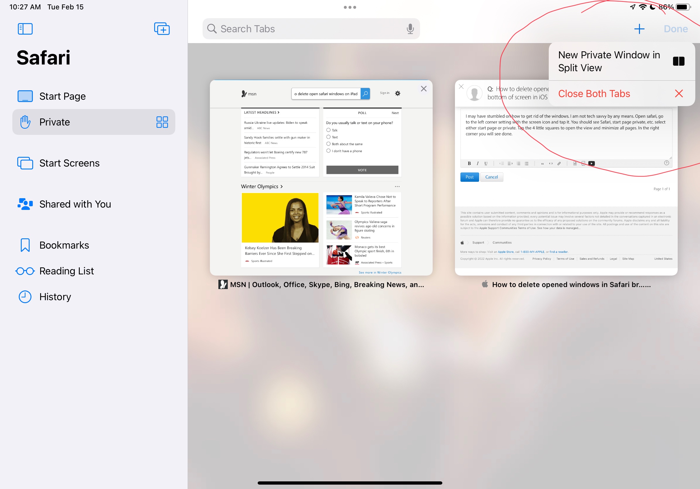 How To Close Safari Windows On IPad IOS 15 Apple Community