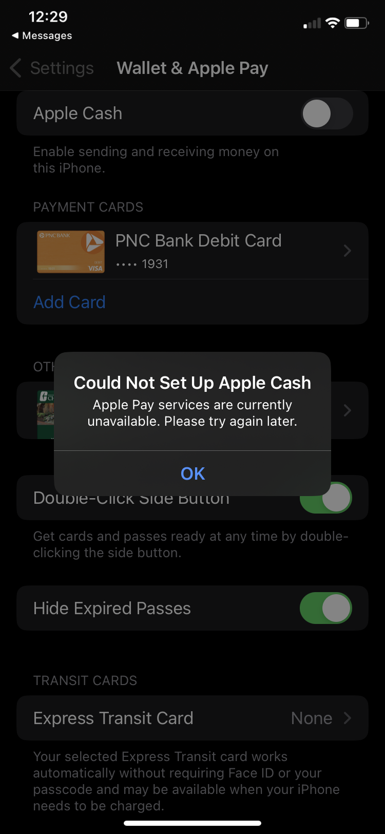 Why can’t I enable Apple Cash? - Apple Community