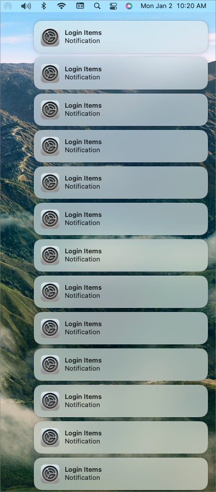 How To Turn Off Login Items Notifications Apple Community