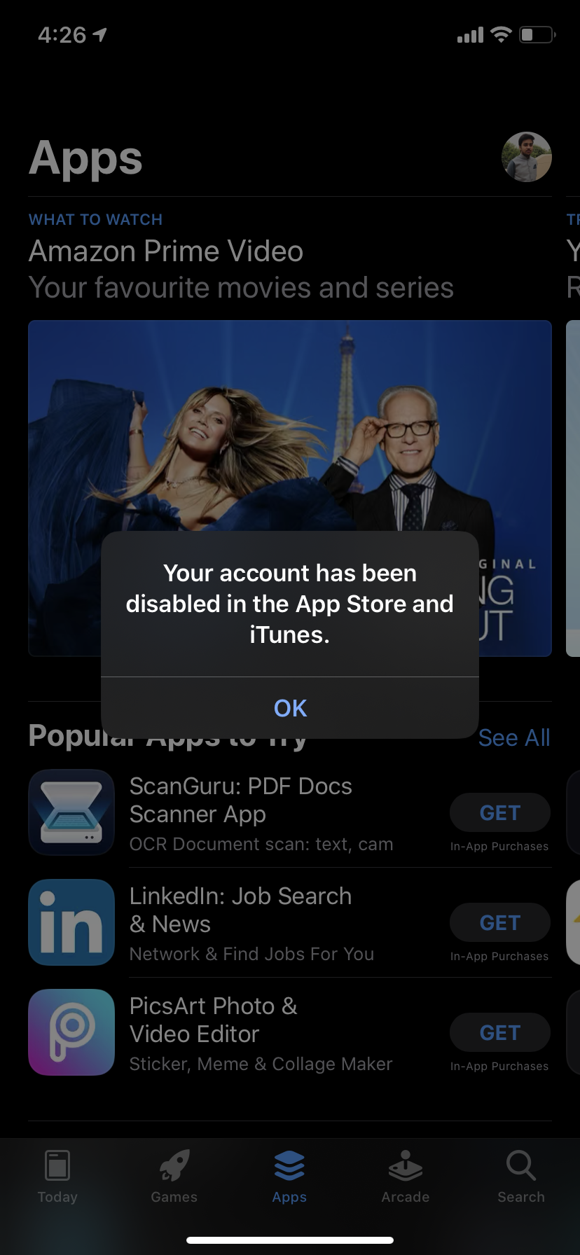Account Disabled In Appstore Apple Community