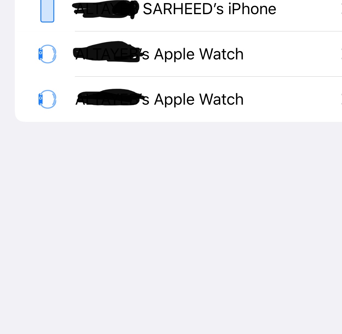 Duplicate Apple Watch in the Sources Devices List - App Health