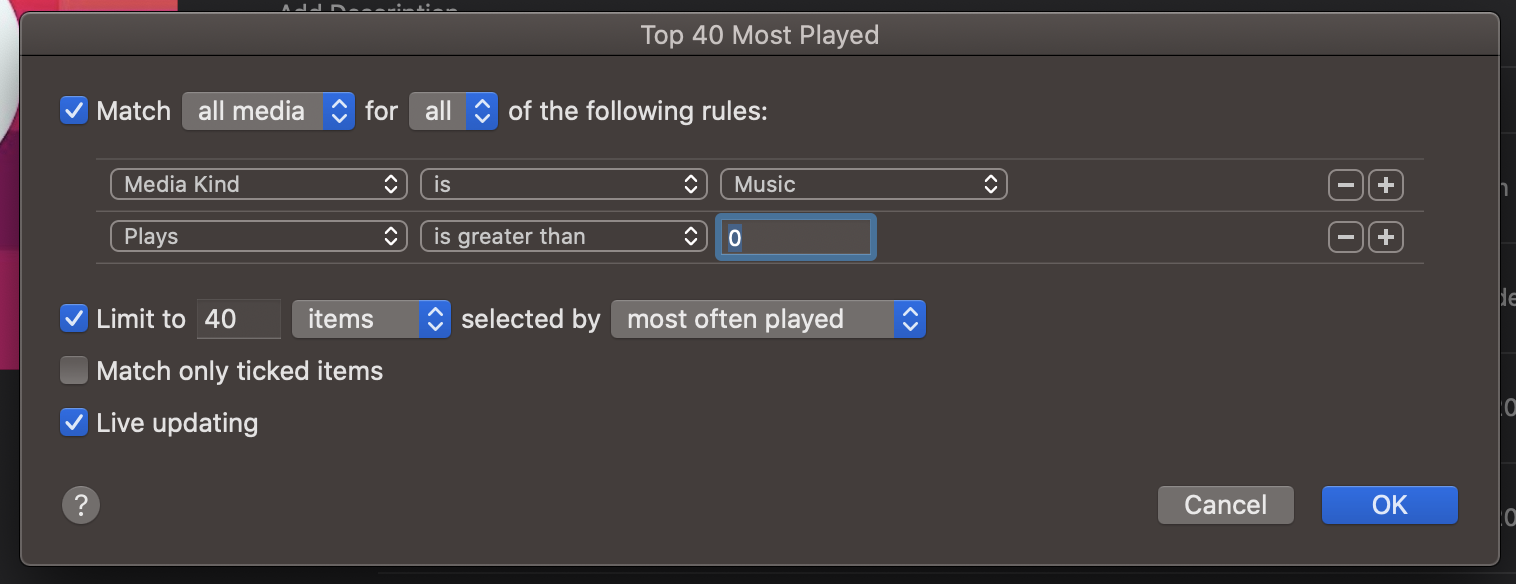 Music smart playlist not updating Apple Community