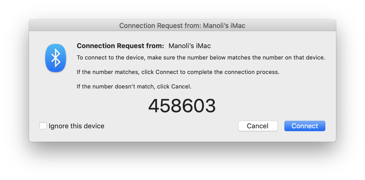 Strange Bluetooth Connection Request Apple Community