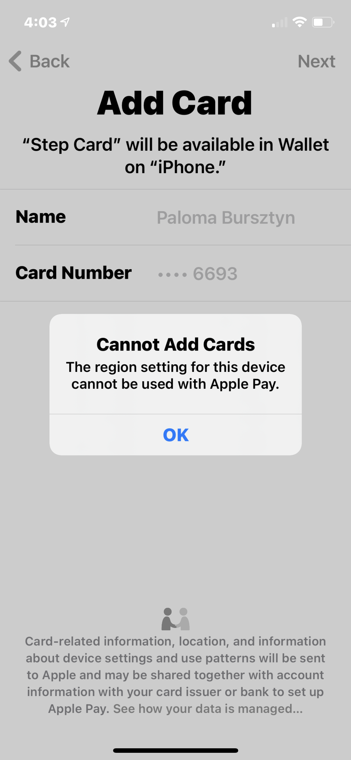 Wallet and step Apple Community