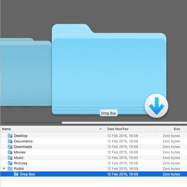 What does blue arrow on a folder - Apple Community