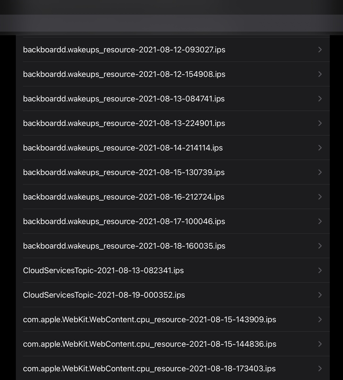 Backboardd wakeups, sudden term tracked,… Apple Community