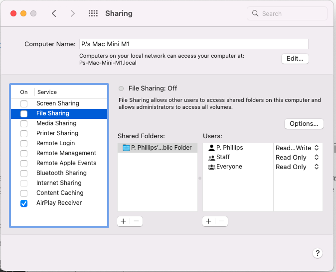 File Sharing To Other Local Network Users… - Apple Community