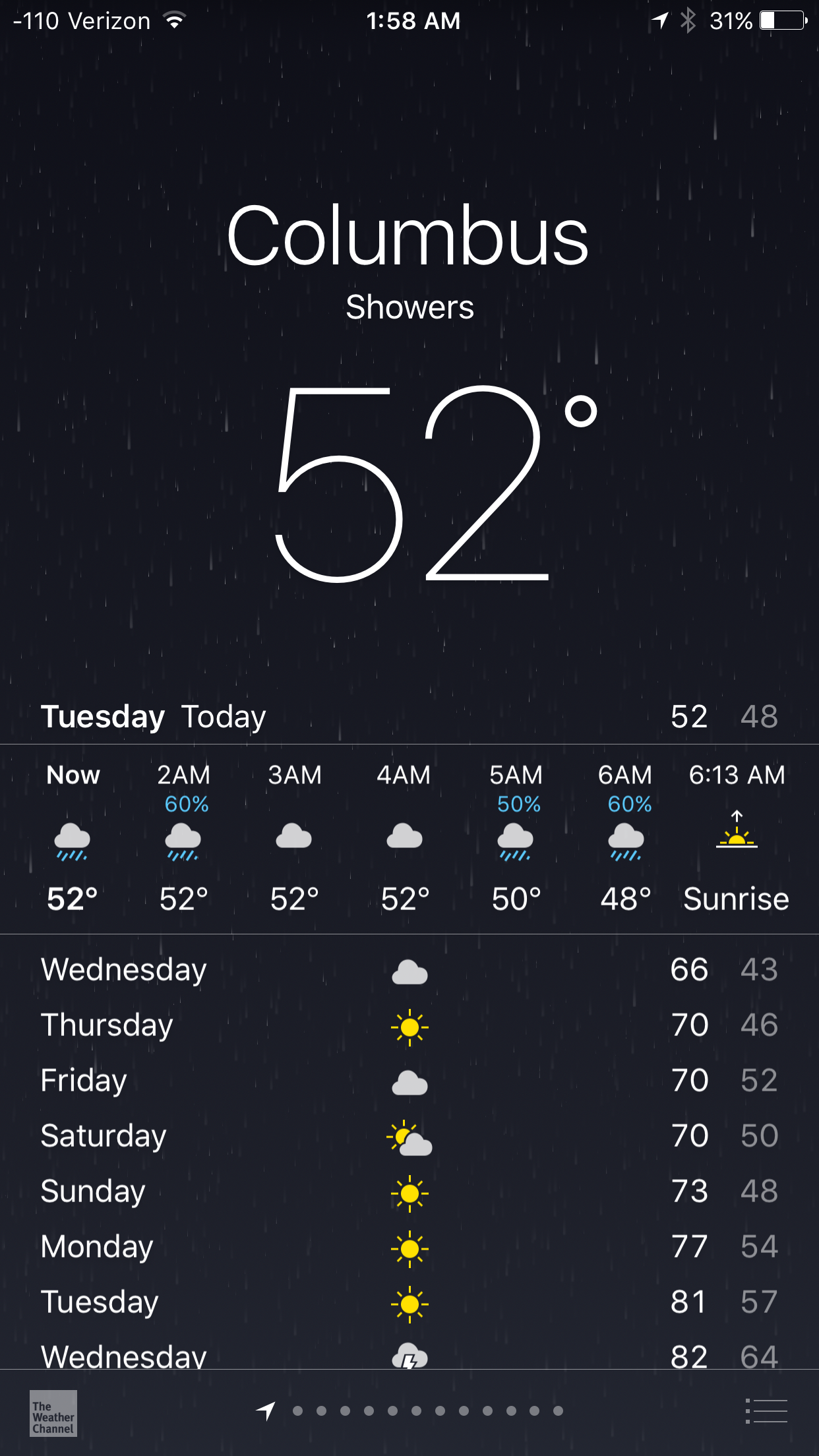 Apple weather app a day behind - Apple Community