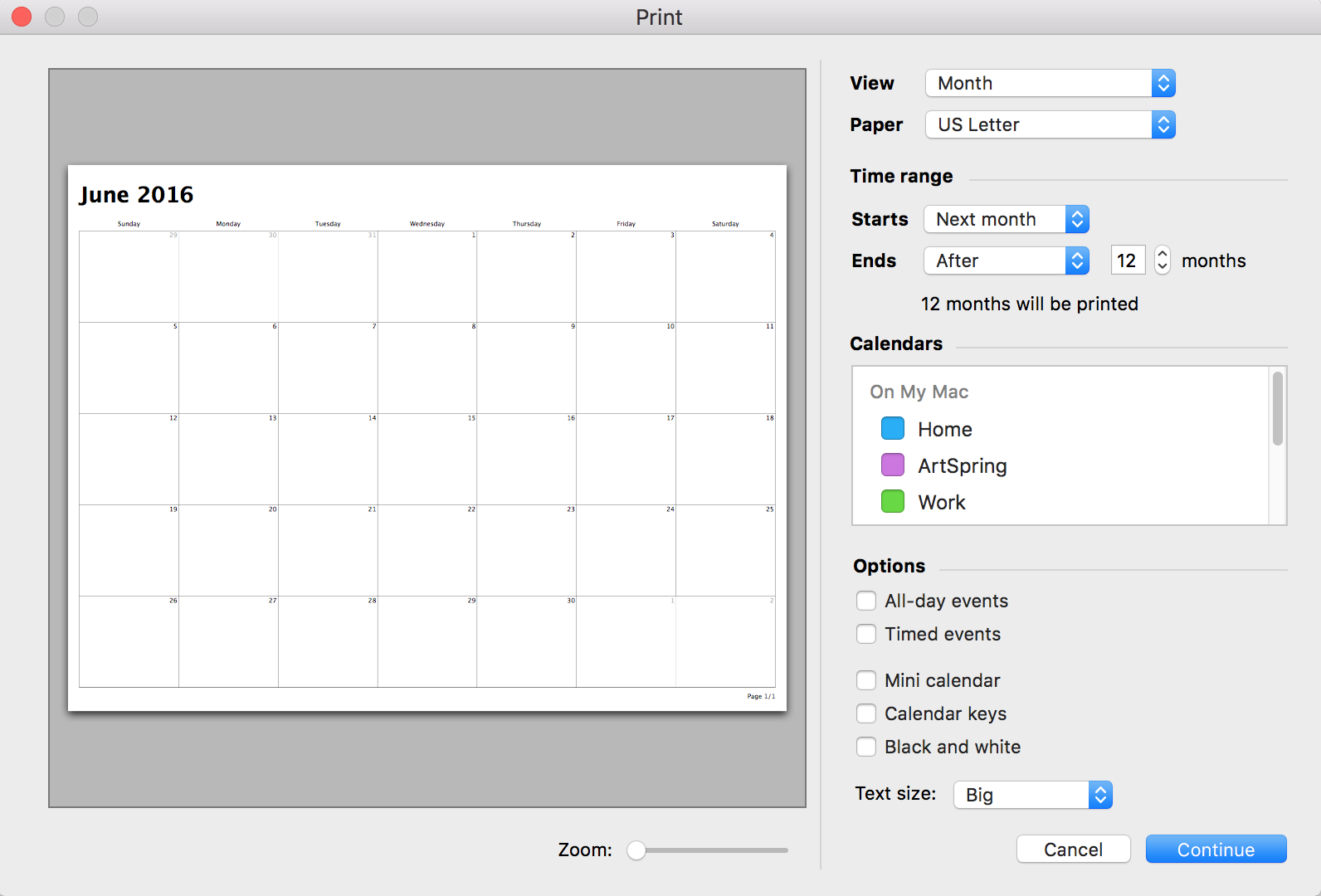 Creating a printable calendar with iCal Apple Community