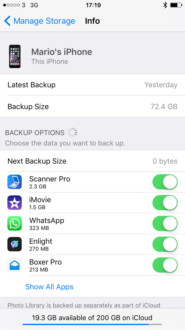 Why is my iPhone backup bigger than it's … - Apple Community