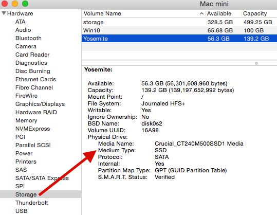 fleksibel symptom råd How can I know if a disk is SSD or HDD in… - Apple Community