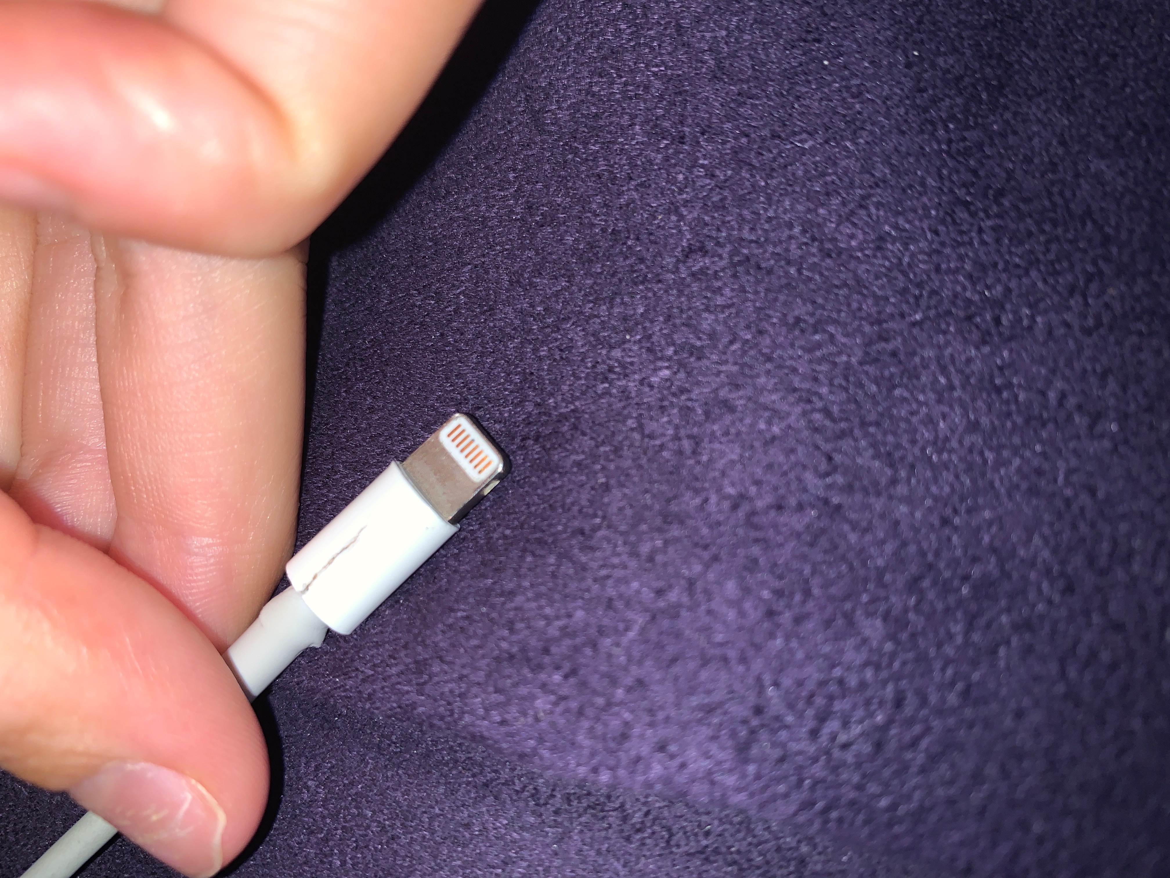 This crack has appeared on my charger - Apple Community
