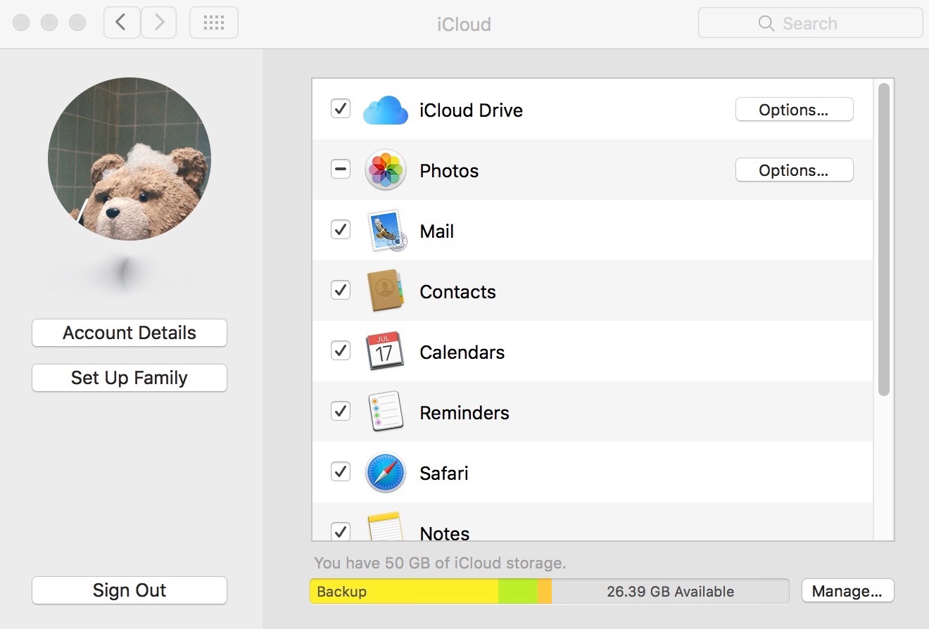 Где папка icloud drive mac os