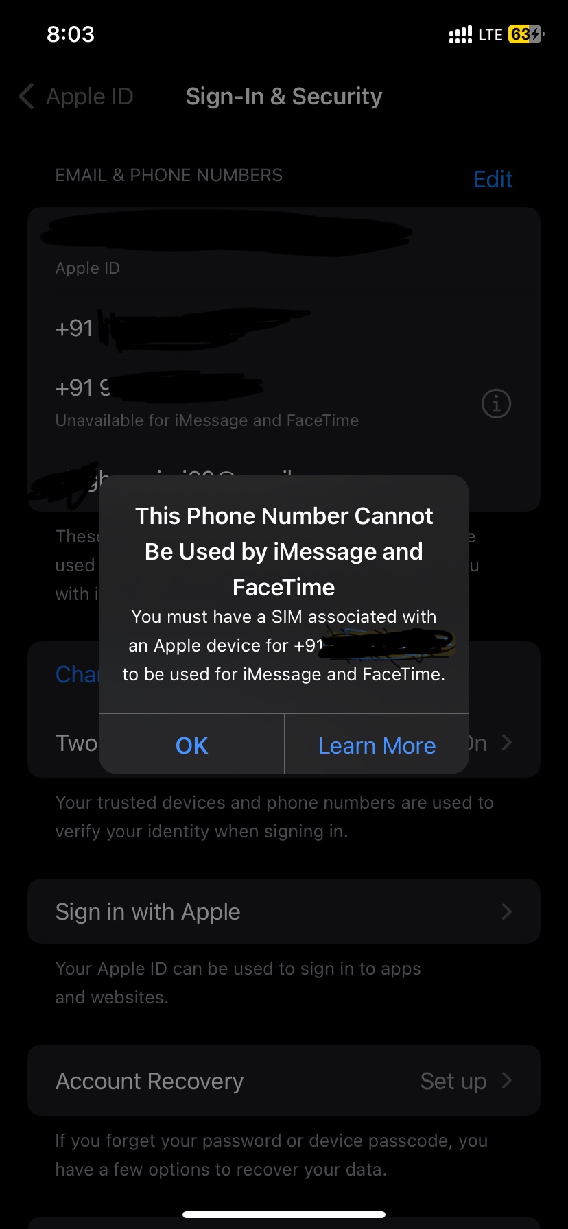 Phone Number Cannot be used by iMessage a… - Apple Community