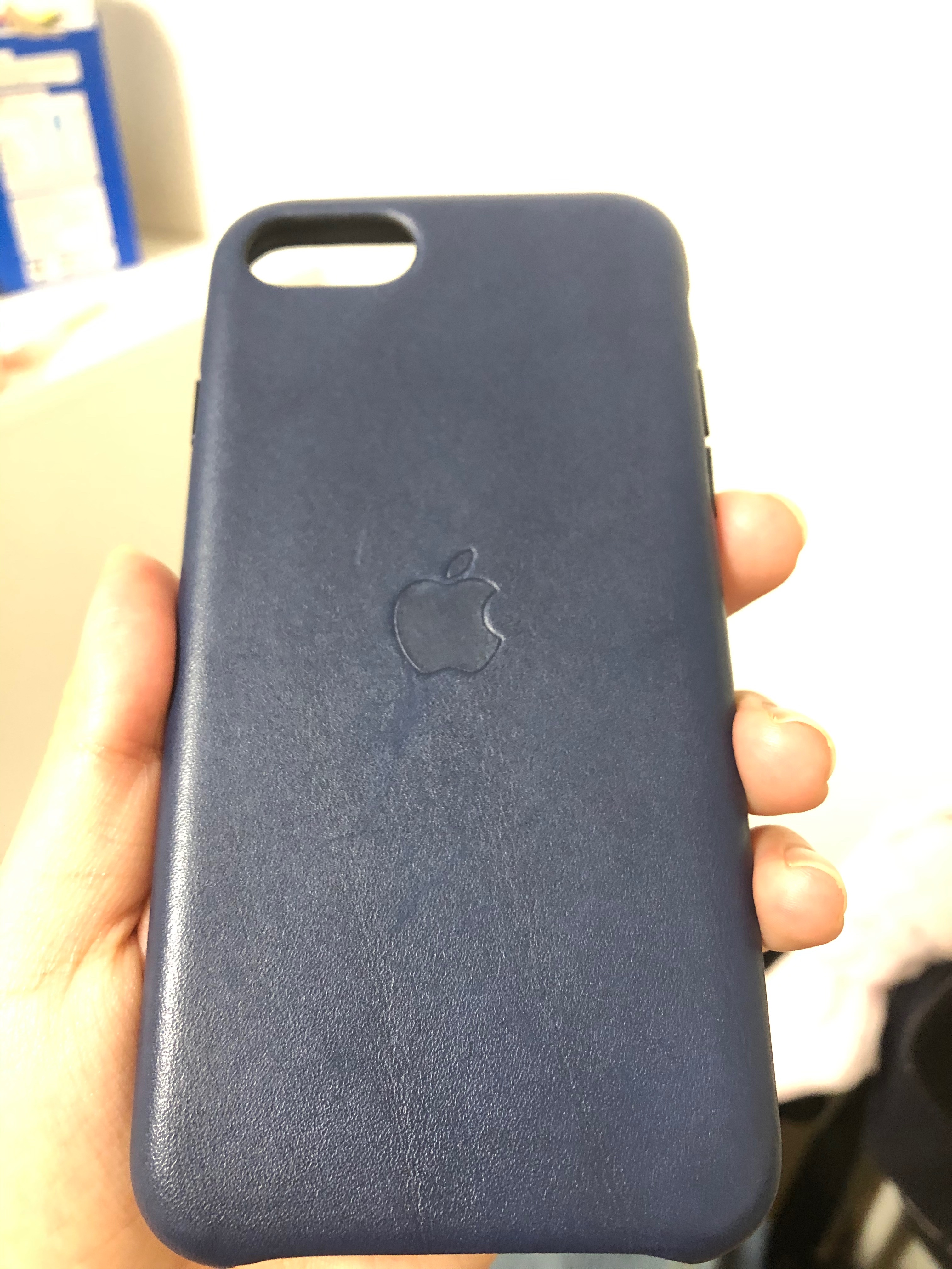 Lines on Apple leather case?