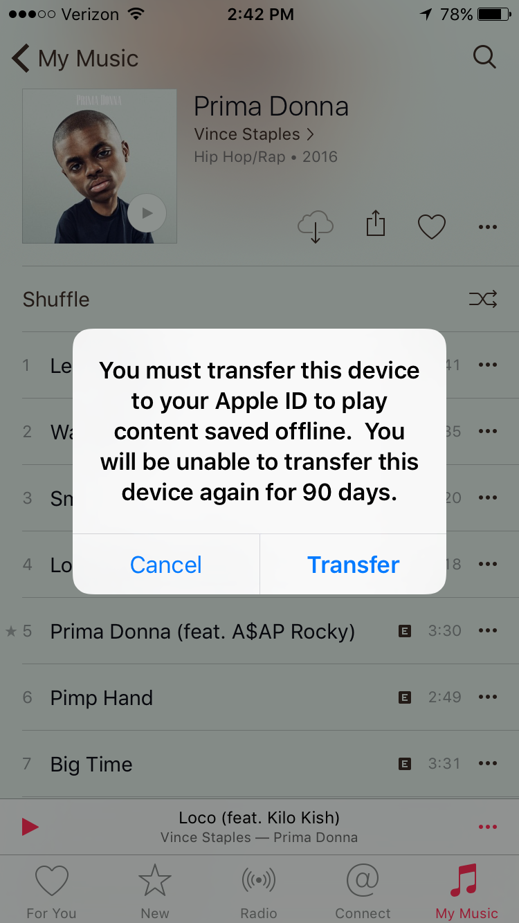 Transfer Device To Apple Id For Apple Mus Apple Community