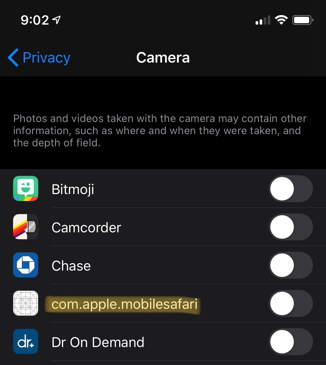 Unknown app accessing the Camera? Apple Community