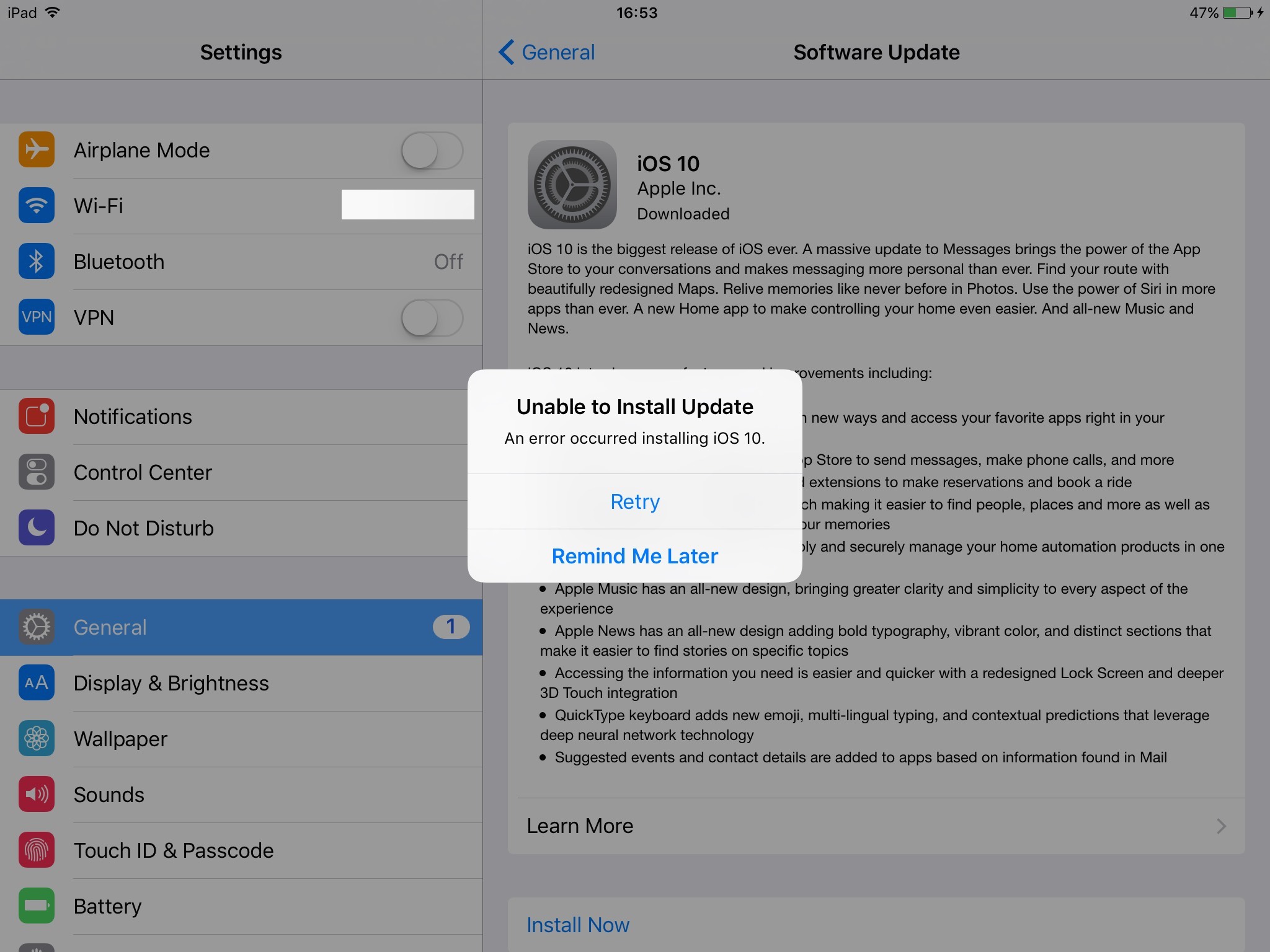 My Ipad Can T Update To Ios 10 Apple Community - why does roblox keep crashing on my ipad mini 2