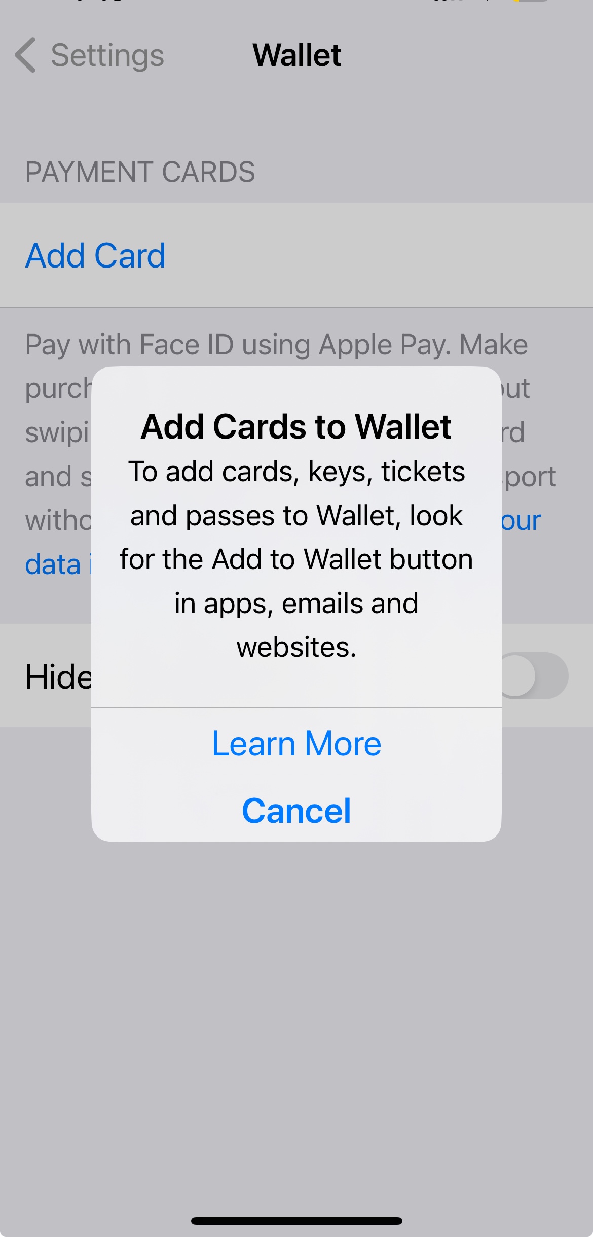I am not able to add my card in wallet Apple Community