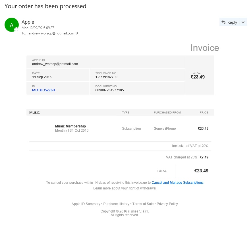 Is This Apple Invoice Real Apple Community
