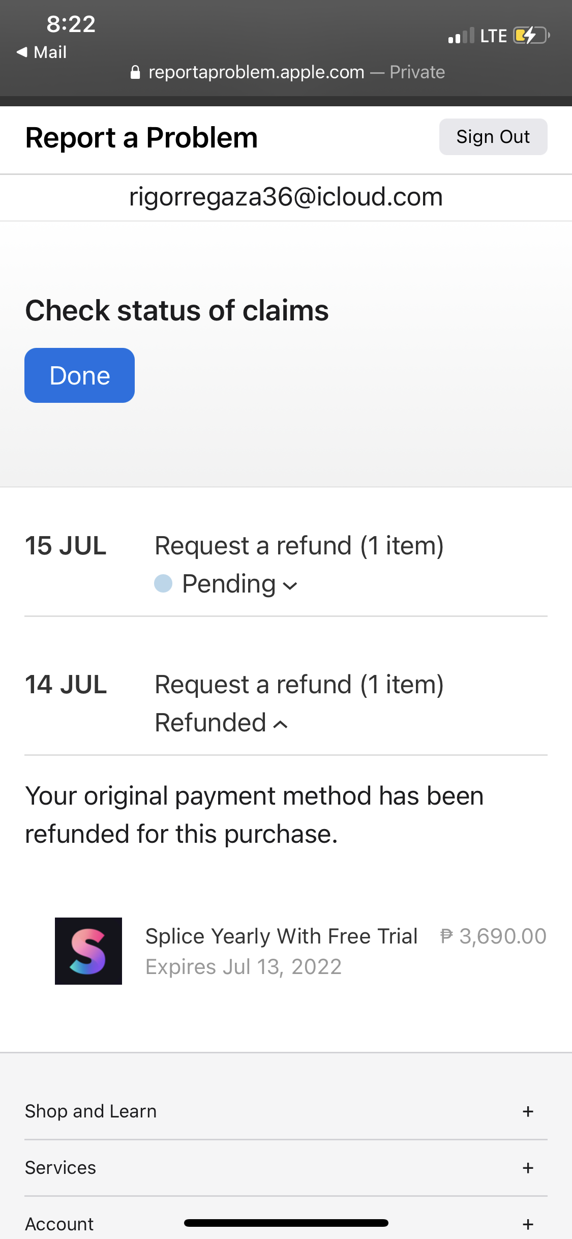 Refund Apple Community