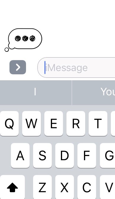 typing icon on imessage