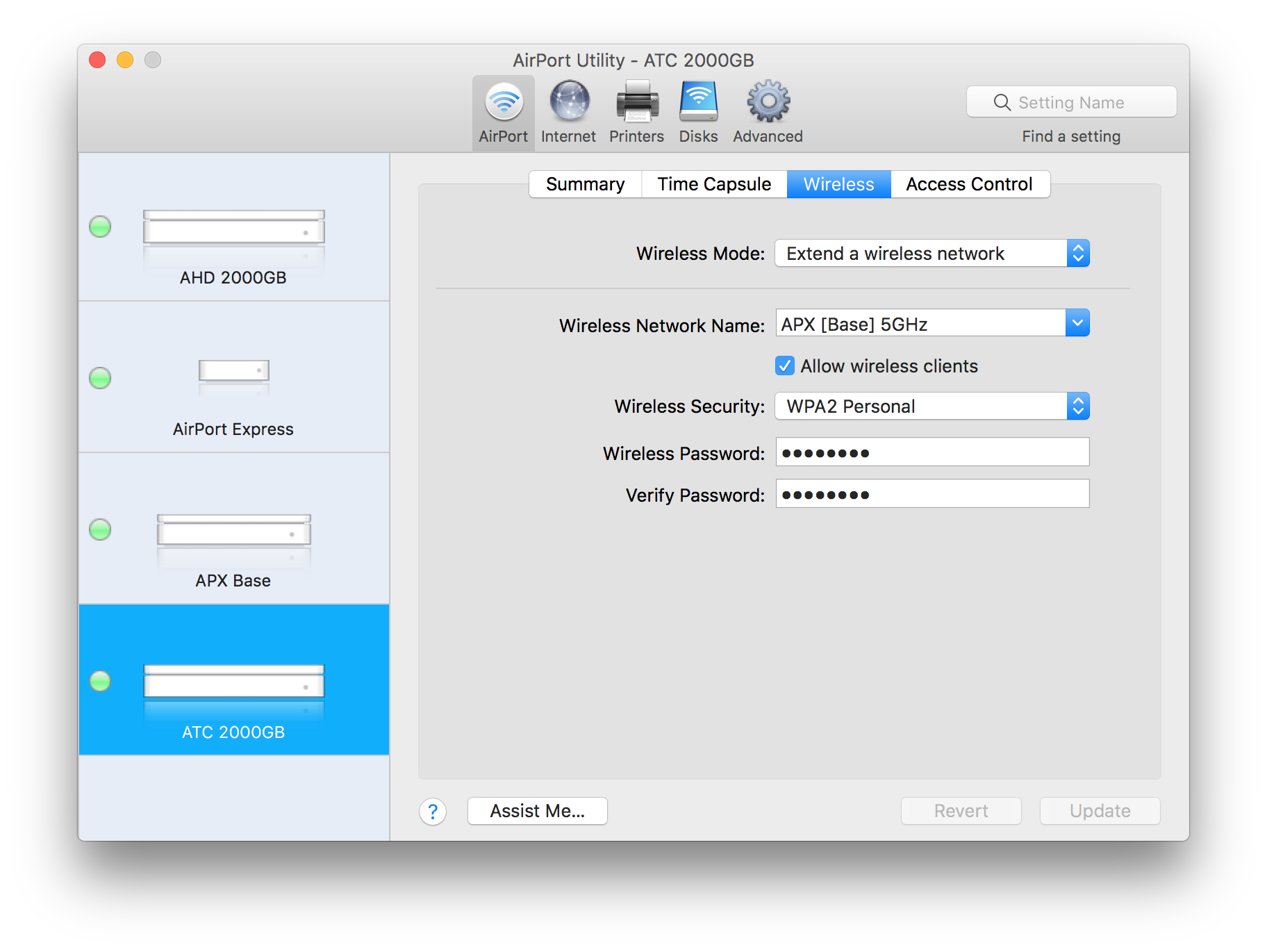 Настройка airport extreme 5 ггц