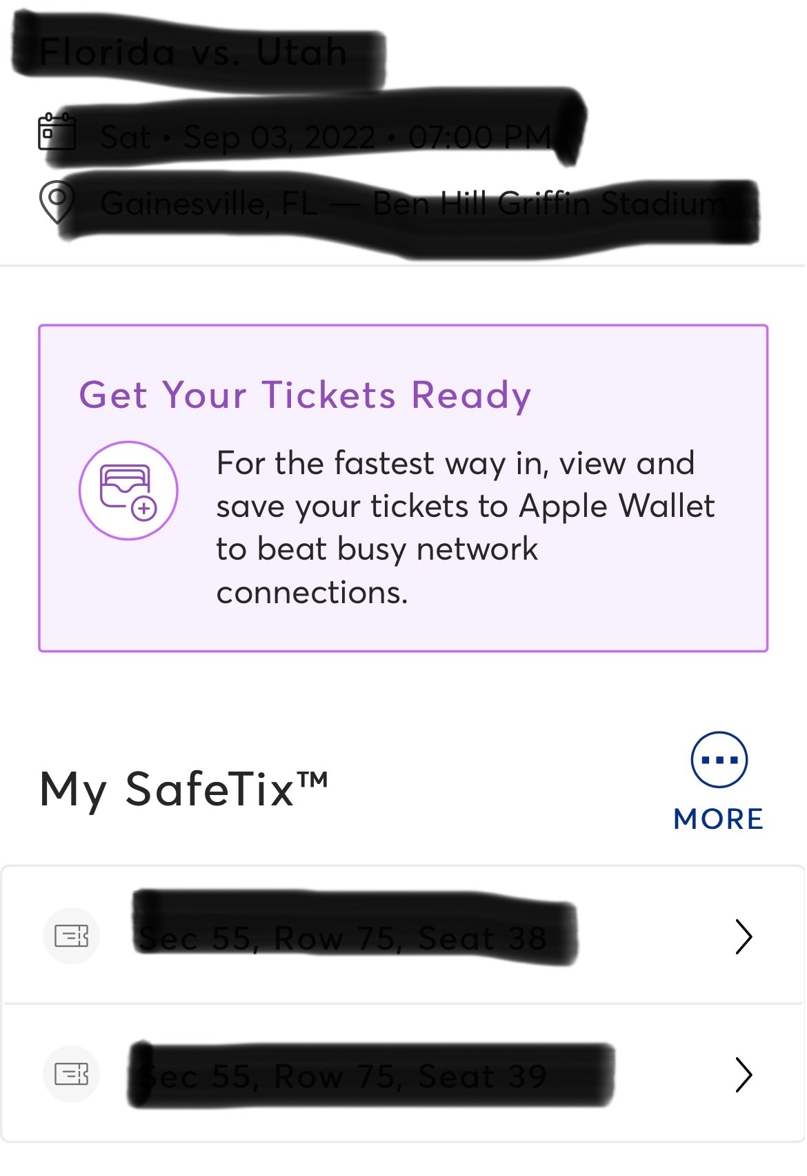 My ticket isn't working in my Apple Wallet. What should I do? – Ticketmaster  Help