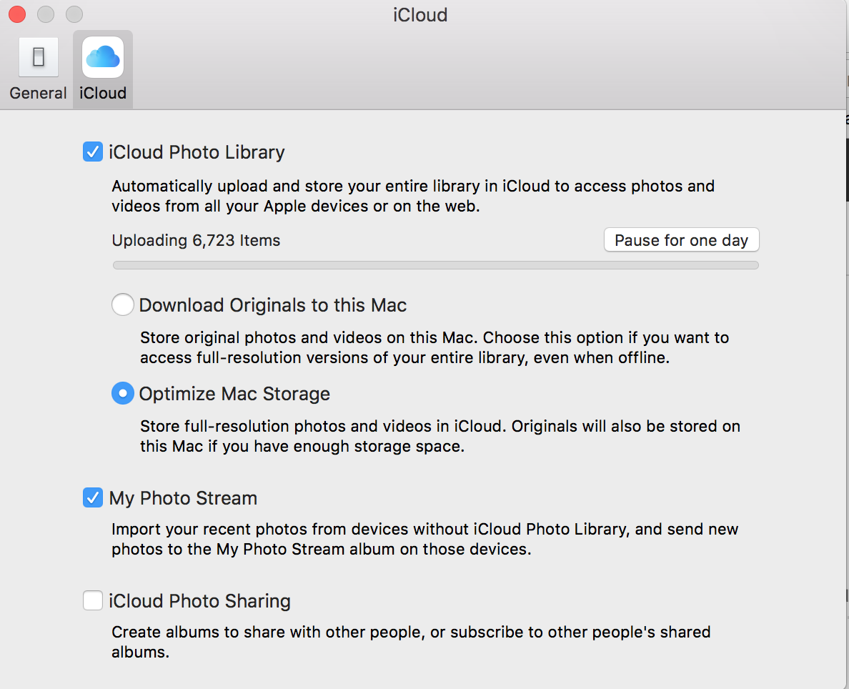 Icloud Photo Library Not Uploading Sierra