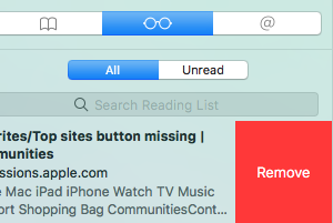 how to delete item in reading list - Apple Community