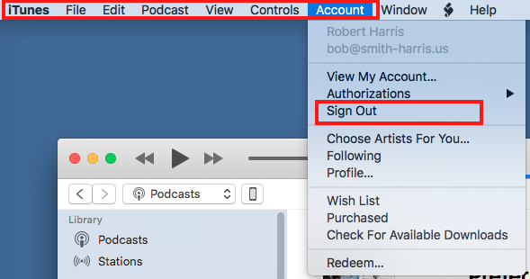 how do I sign out app store itunes - Apple Community