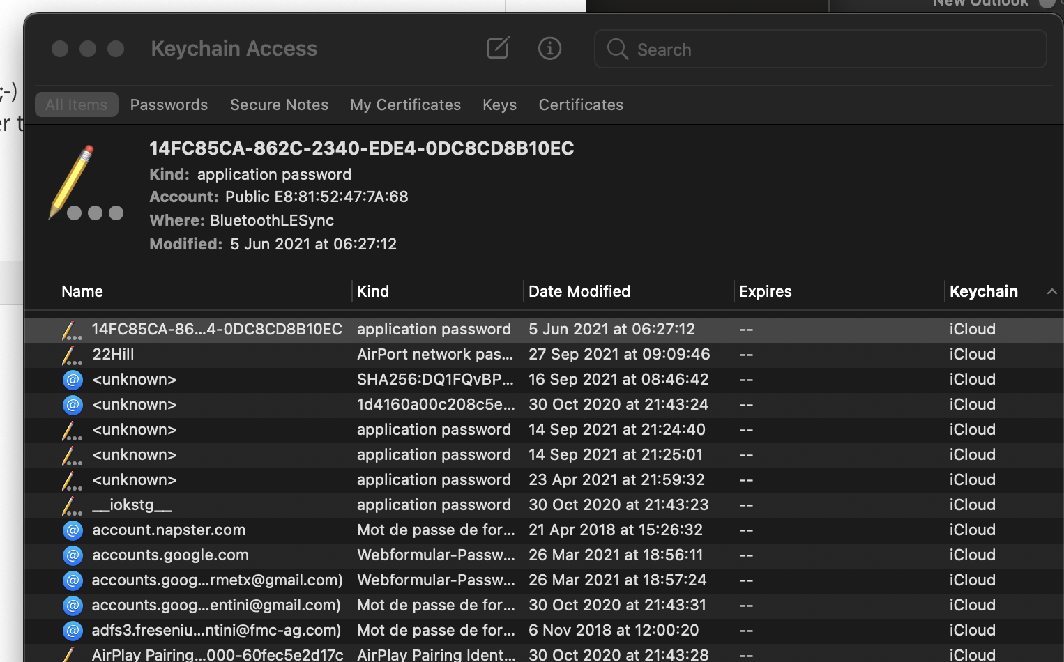 Cannot delete keys *office* in keychain a… Apple Community