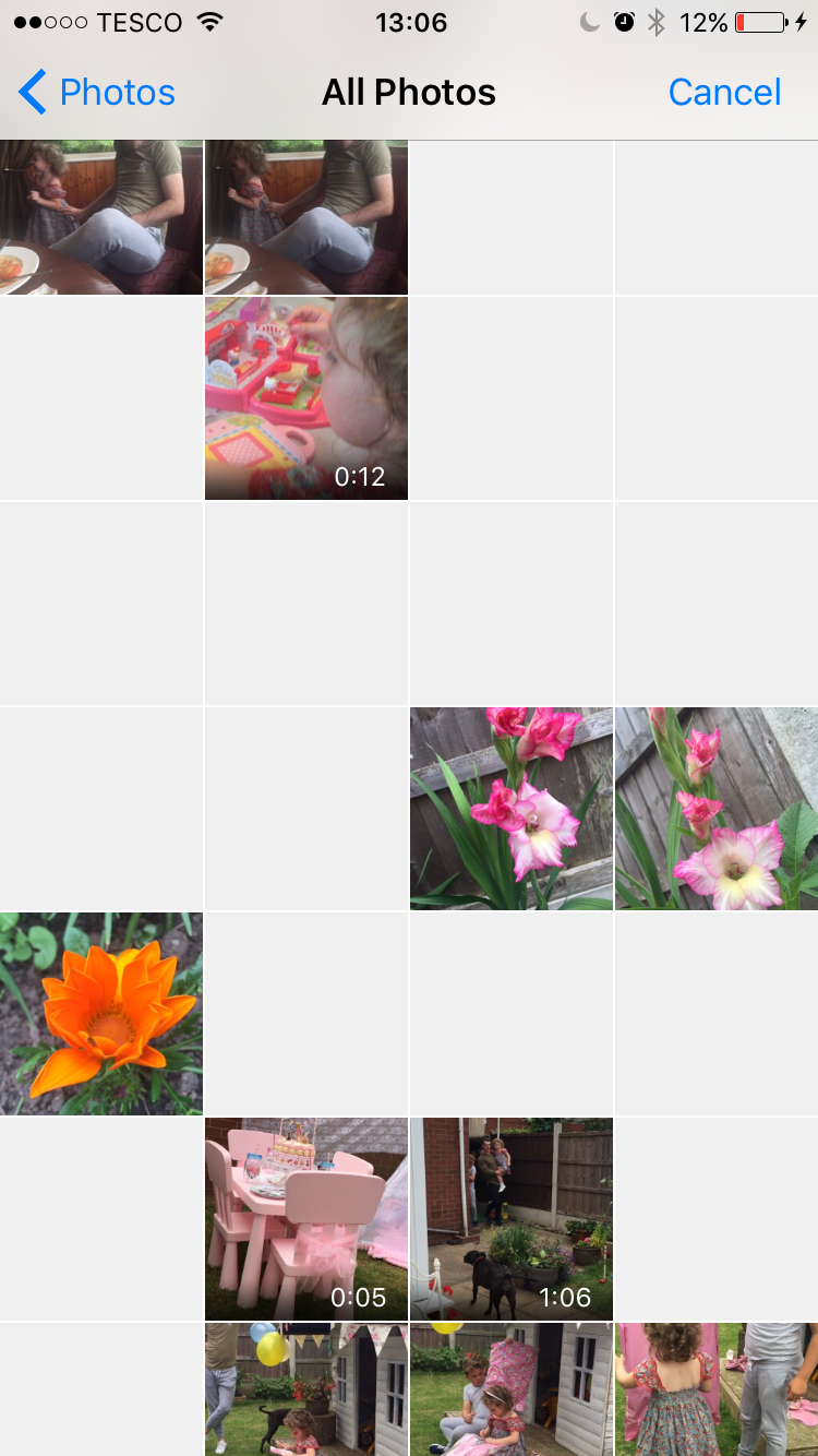 Camera Roll Blank Tiles Apple Community
