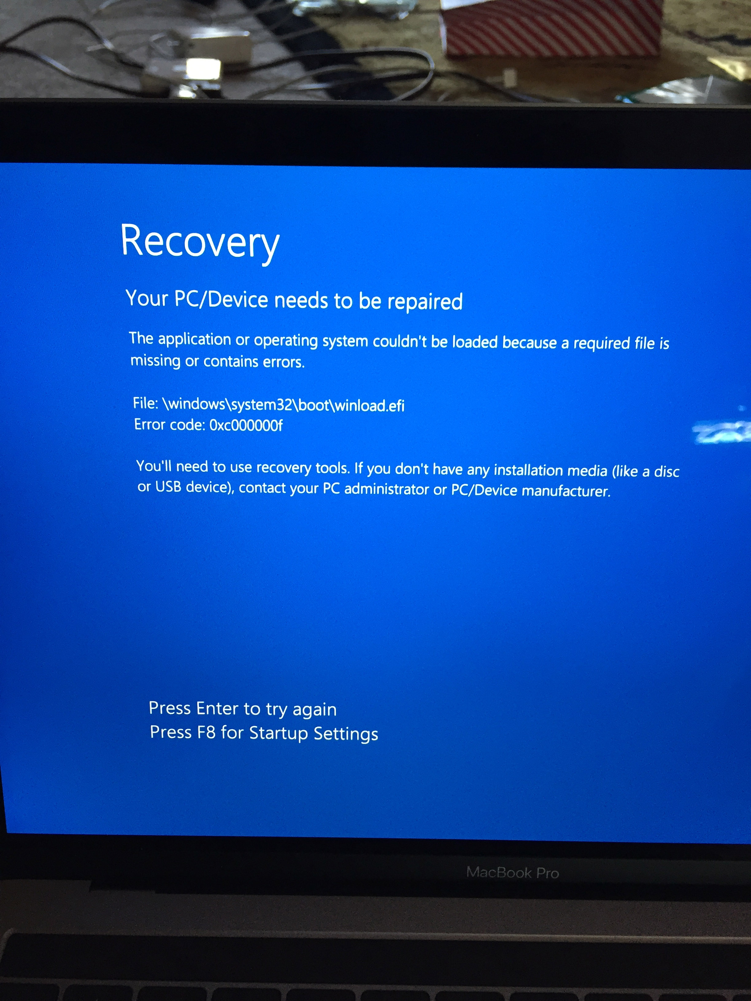 Windows 10 Install Error 0xcf Apple Community