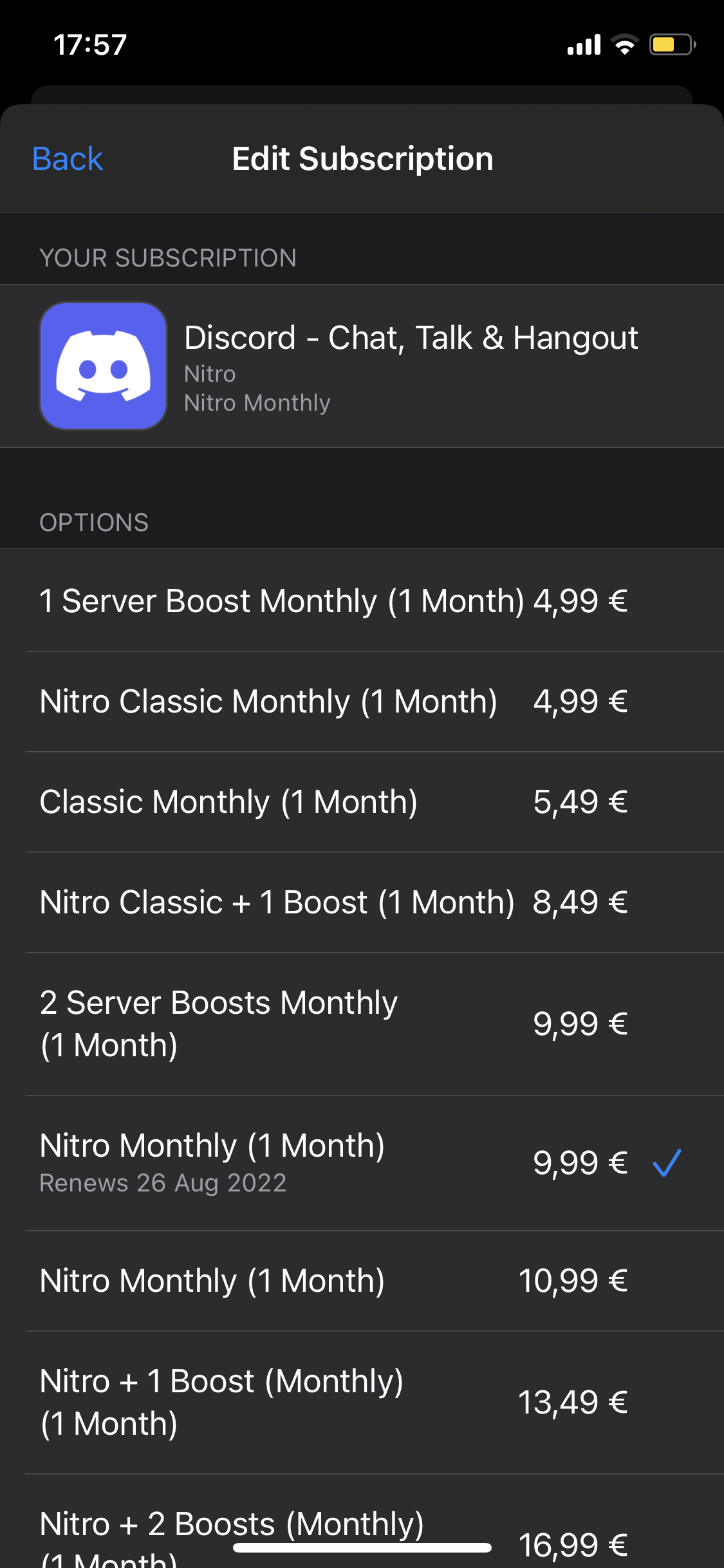 Discord Nitro Subscription - Error occure… - Apple Community
