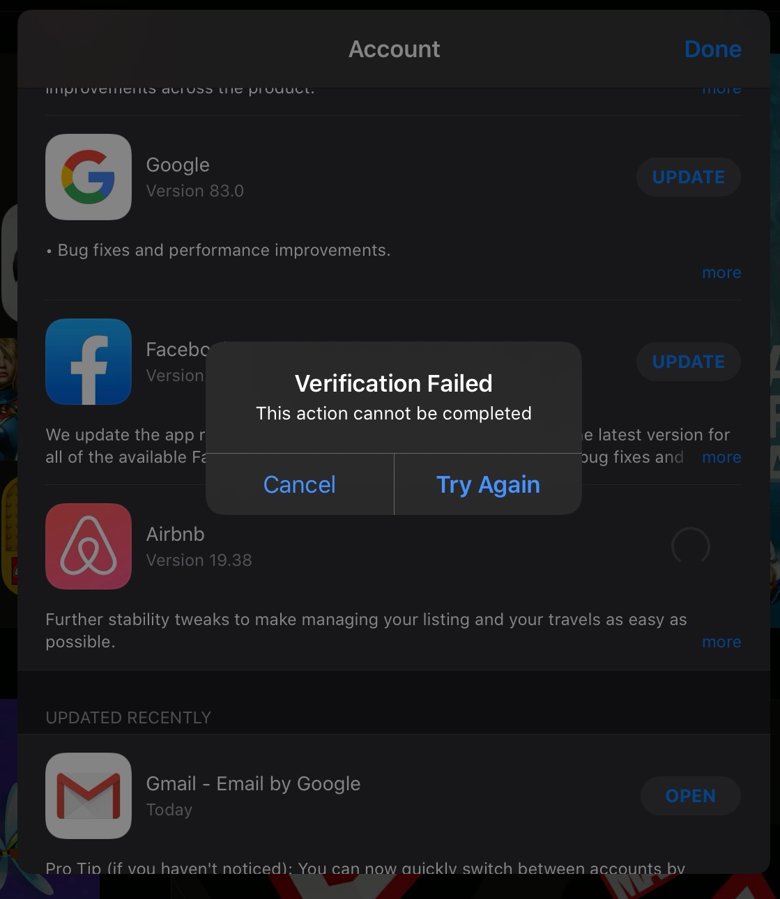 “Verification failed This action cannot … Apple Community