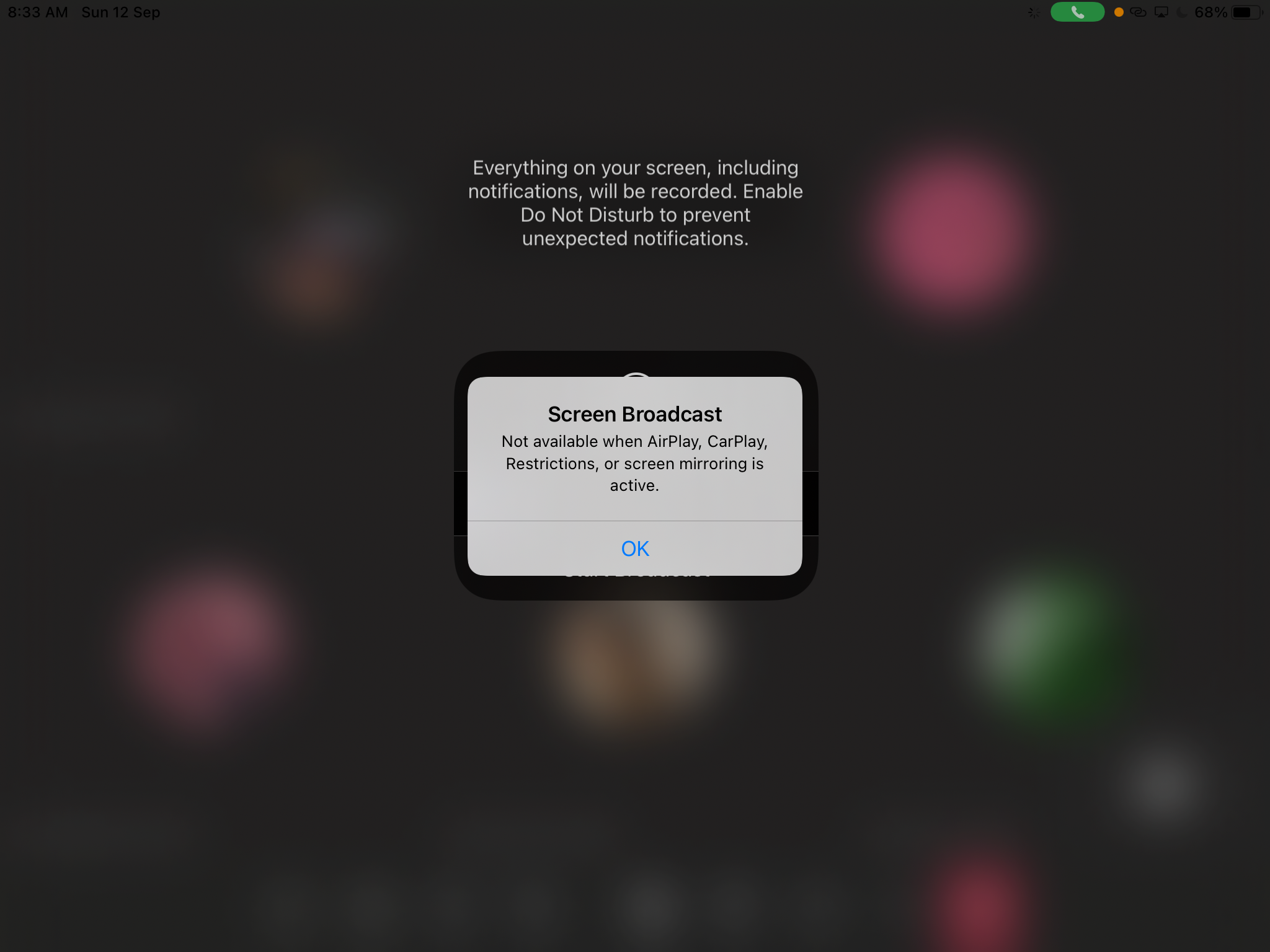 Screen broadcast Apple Community