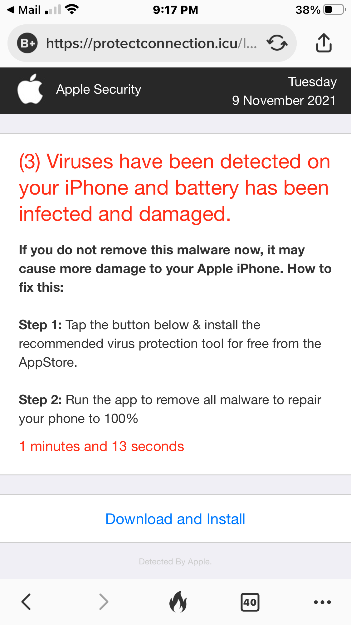 fake virus download mac