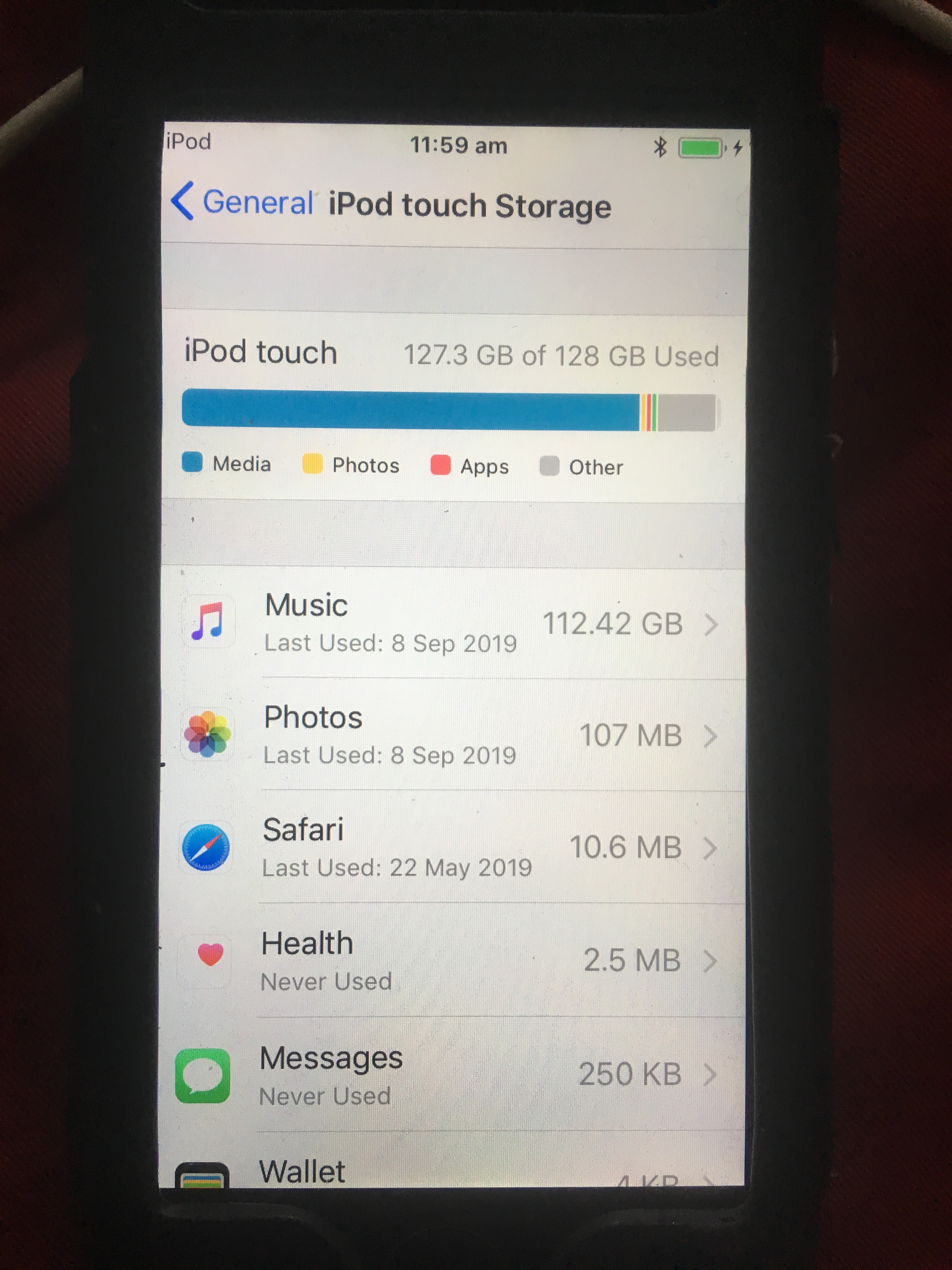 iPod touch storage device vs iTunes Apple Community